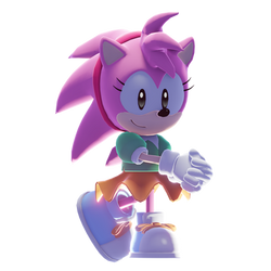 Classic Amy Render (Sonic Superstars)