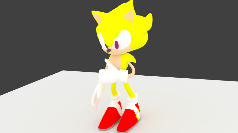 Super Sonic Render by WesleyFarmer on DeviantArt