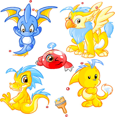 Colored Neopets Kuitsuku Colored neopets by eevee1 on DeviantArt