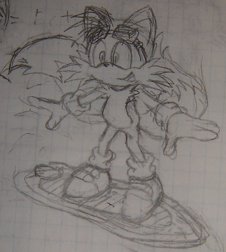 Tails with Sonic Riders gear