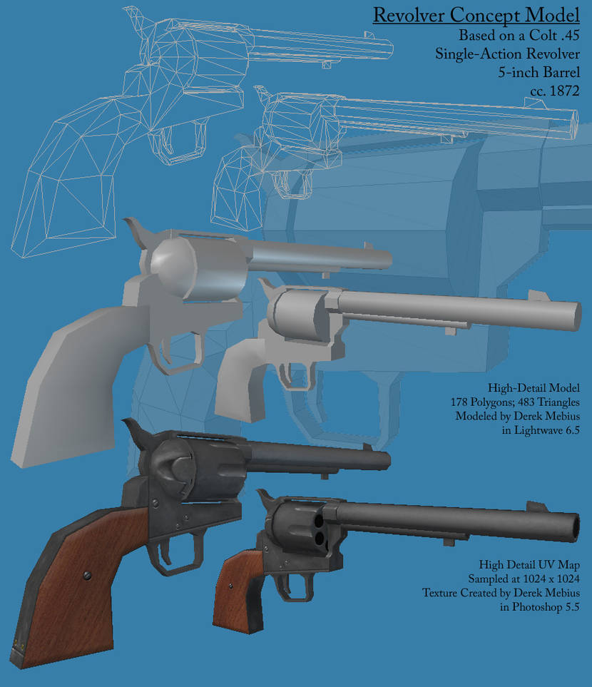 Revolver Model by AzraelleWormser on DeviantArt