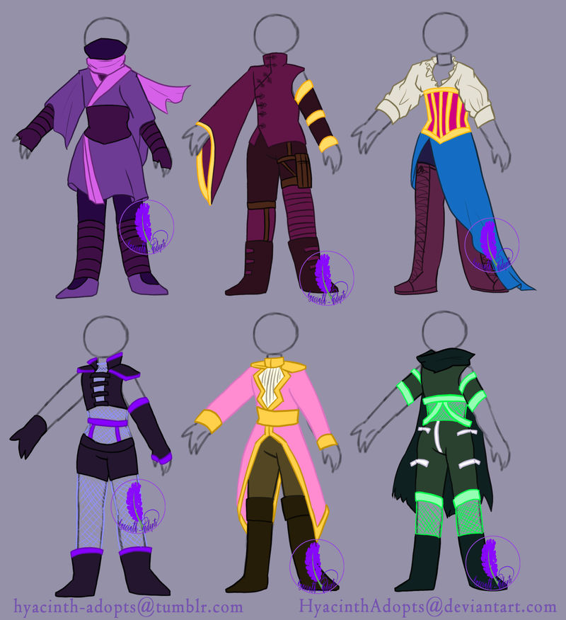 $2 or 250 points Assassin Clothing Adopts [OPEN] by HyacinthAdopts on  DeviantArt
