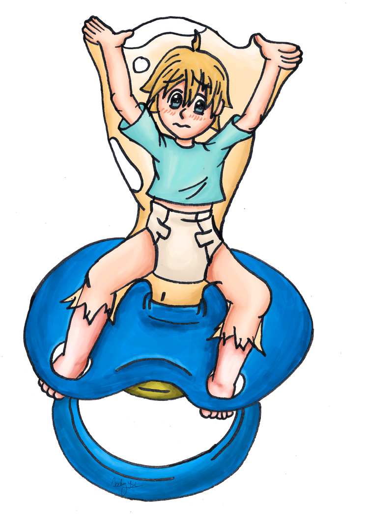 Pacifier Base Deviantart Ironie - boy in a pacifier by LittleIsi on DeviantArt