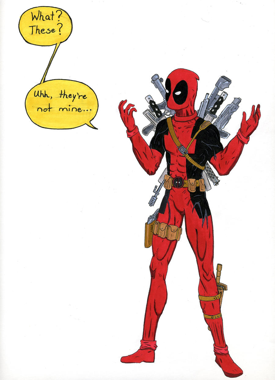 Deadpool Iconic Weapons Deadpool with Weapons by themaskgallery on DeviantArt