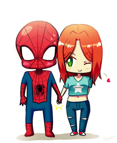Spiderman + Mary Jane by NarumyNatsue on DeviantArt