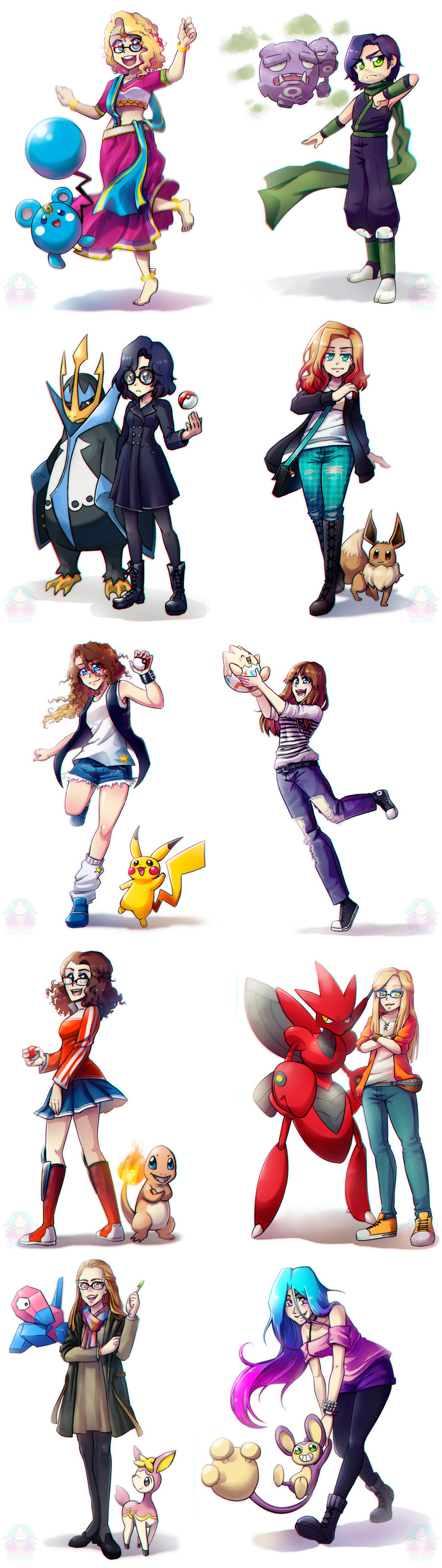 Pokemon Trainers by NarumyNatsue on DeviantArt