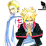Naruto Uzumaki and Boruto Uzumaki