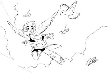 Kid Icarus Pitt Lineart