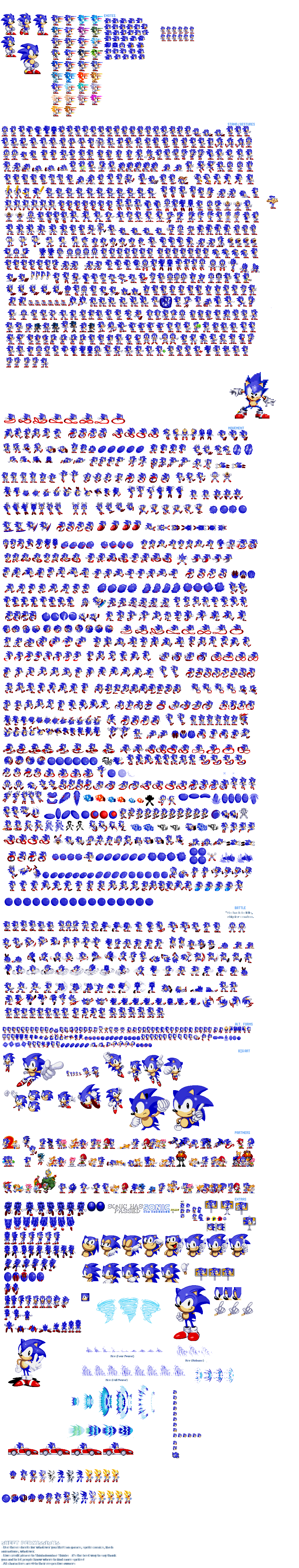 pack de Sprites de classic Sonic modgen actualizado Versión 5 