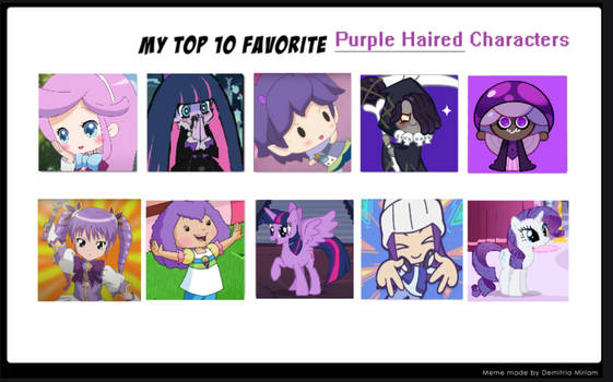 My Top 10 Favorite Purple-Haired Characters