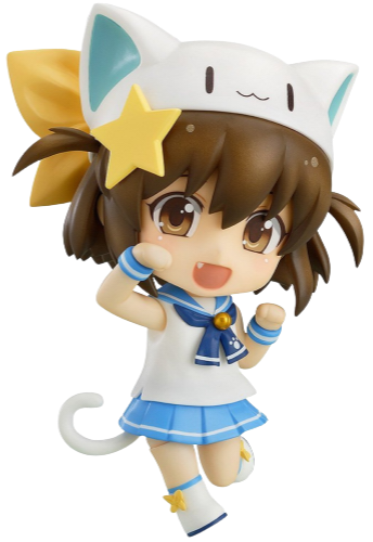 PNG Happy woman cat figurine