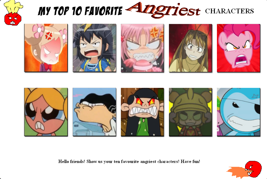 Angry Character Names My Top 10 Angriest Characters by Glitterfun on DeviantArt