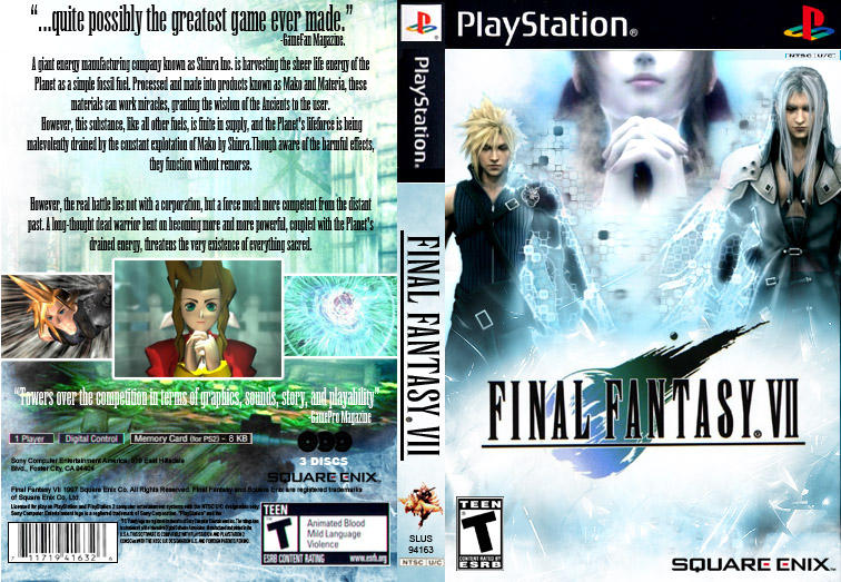 Диска final fantasy. Final Fantasy 7 ps2. Final Fantasy VII ps1 обложка. Final Fantasy ps1 Cover. Final Fantasy 7 ps2 Cover.