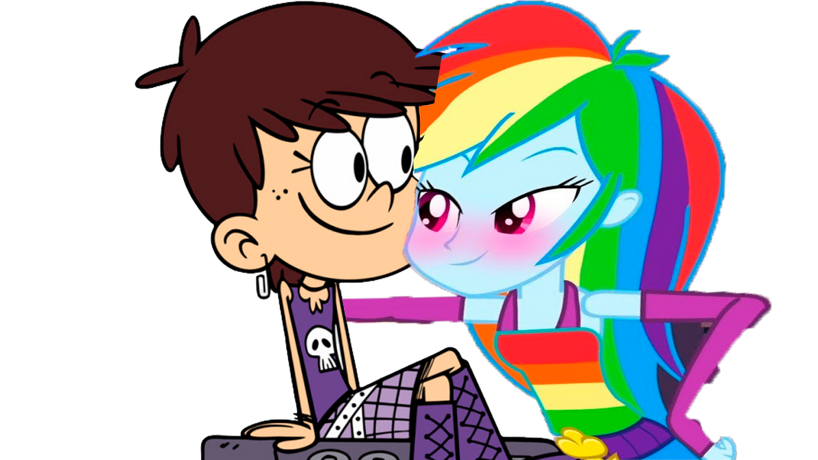 Luna datting with Rainbow Dash by thebigteamadventures on DeviantArt