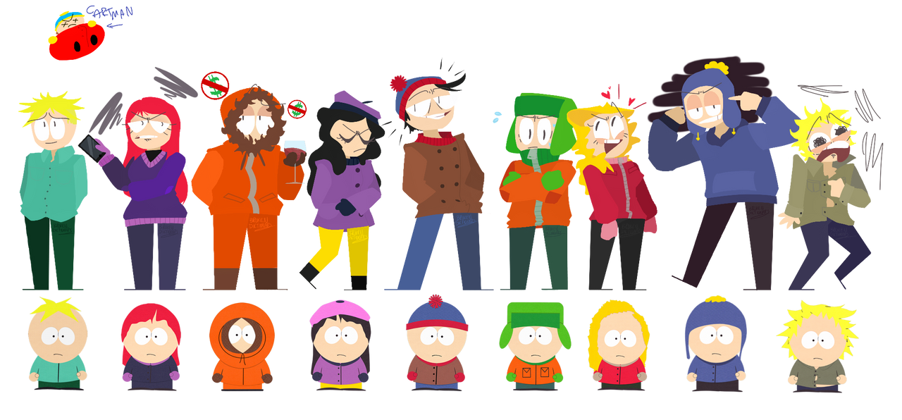 A Bunch Of South Park Characters by AniandherLucario on DeviantArt
