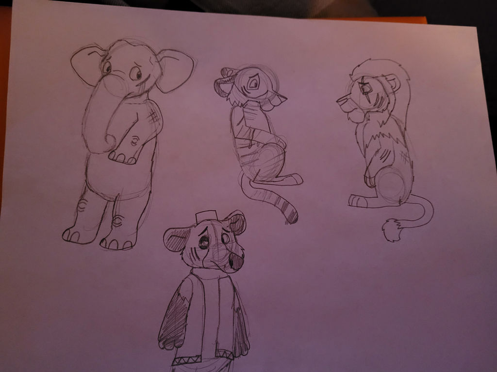 Sketches of Abused Circus Animals by LionAdventuresArt on DeviantArt