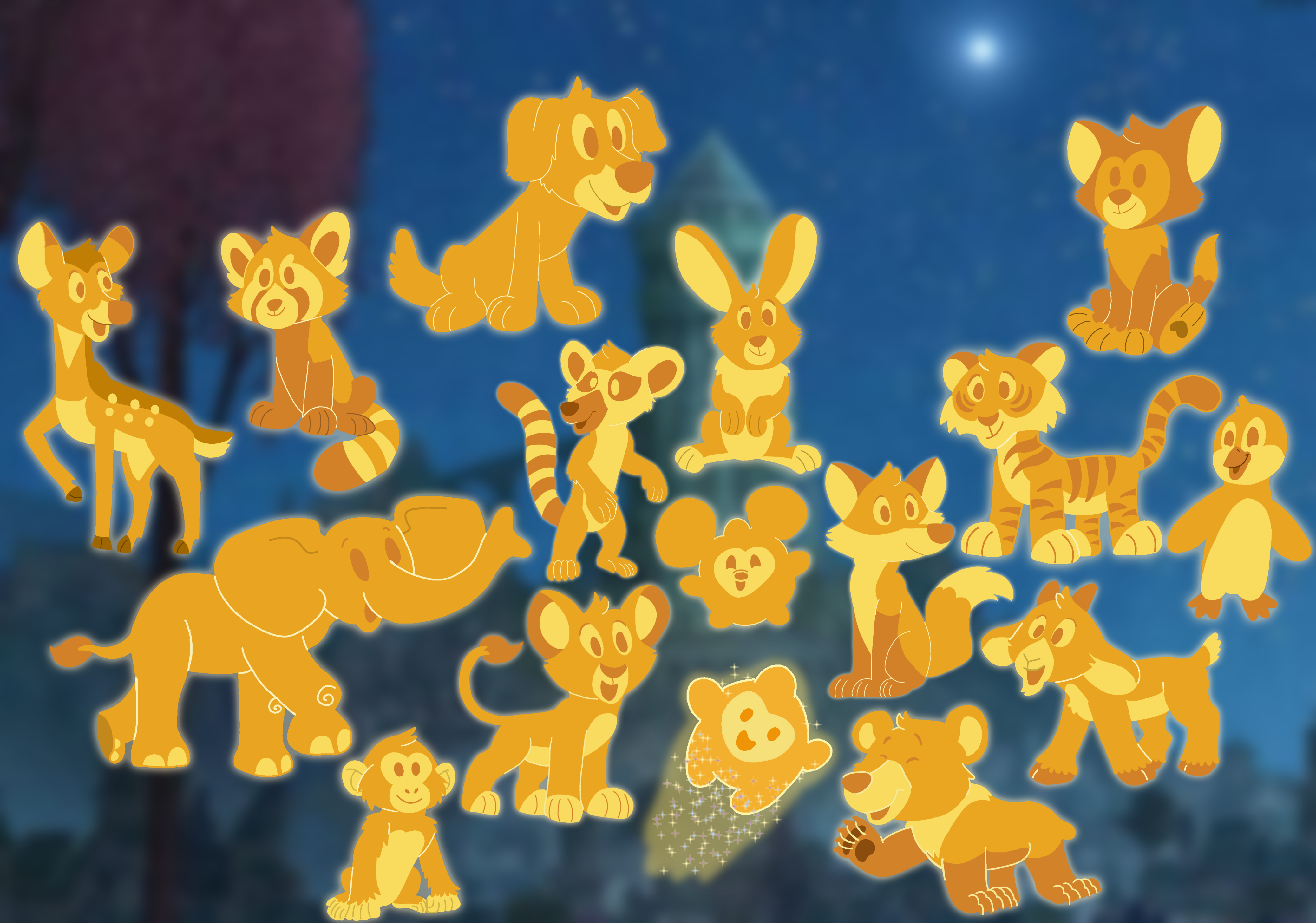 Disney's Wish: Star's Various Transformations by LionAdventuresArt