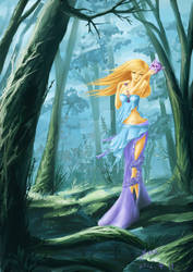 a fairy in forest