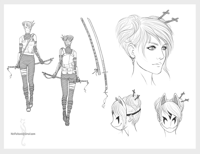 Comission: character sheet by nell-fallcard on DeviantArt
