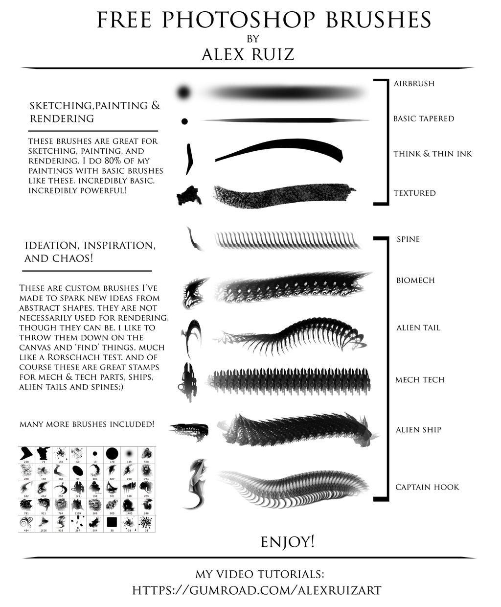 FREE Photoshop Brushes! by AlexRuizArt