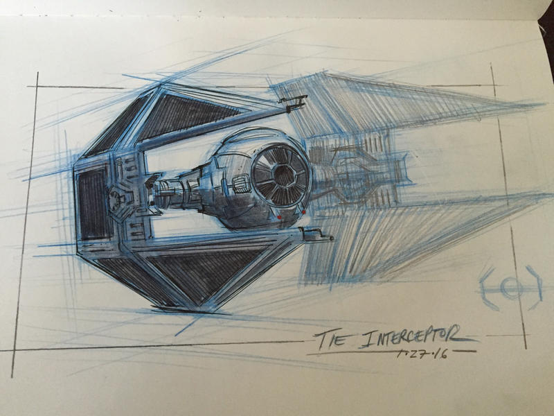 Interceptor Photo Drawable TIE Interceptor by AlexRuizArt on DeviantArt