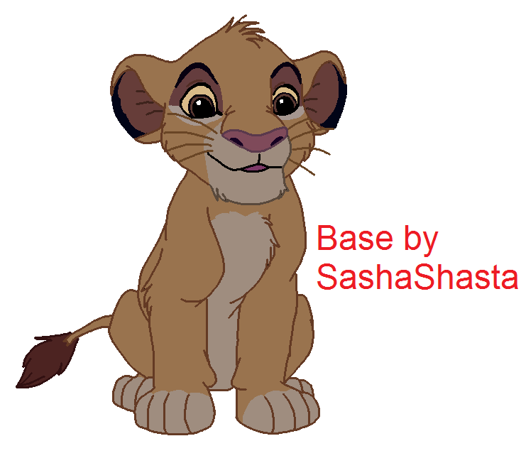 TLK base: cub Simba sitting by Rethza on DeviantArt