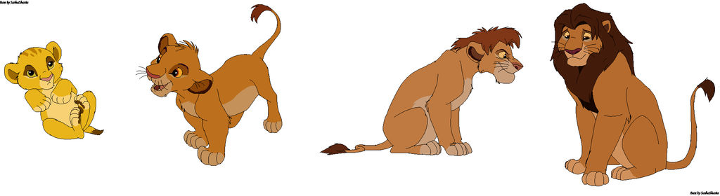 TLK and TLK3 base: Simba from baby to adult by Rethza on DeviantArt