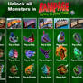 Rampage Unlock Monsters