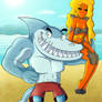 Shark Man Carries Lava Woman
