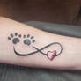 Paw-prints with coloured shading