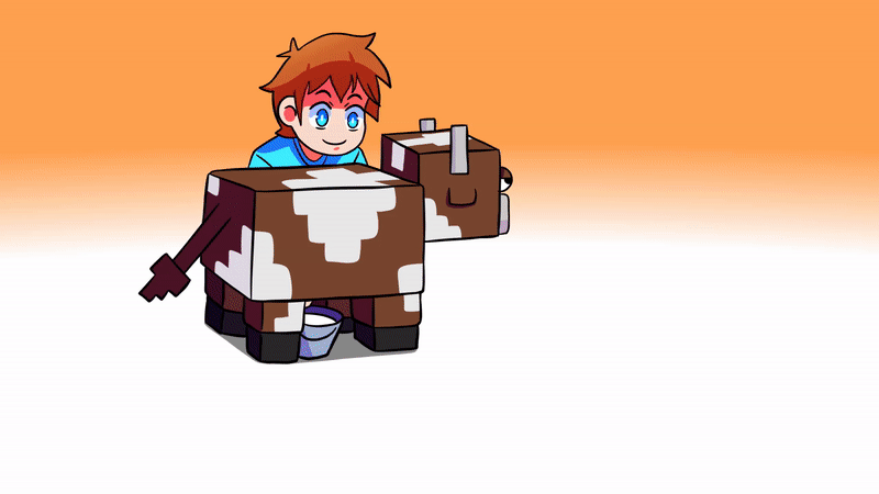 Milking a Minecraft Cow by Feedback99 on DeviantArt