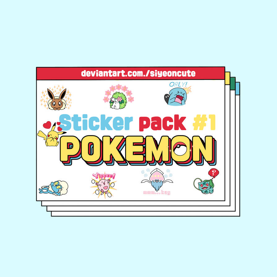 PACK STICKER #1 BY YEONIE // 10+ POKEMON STICKERS by SiYeoncute on ...