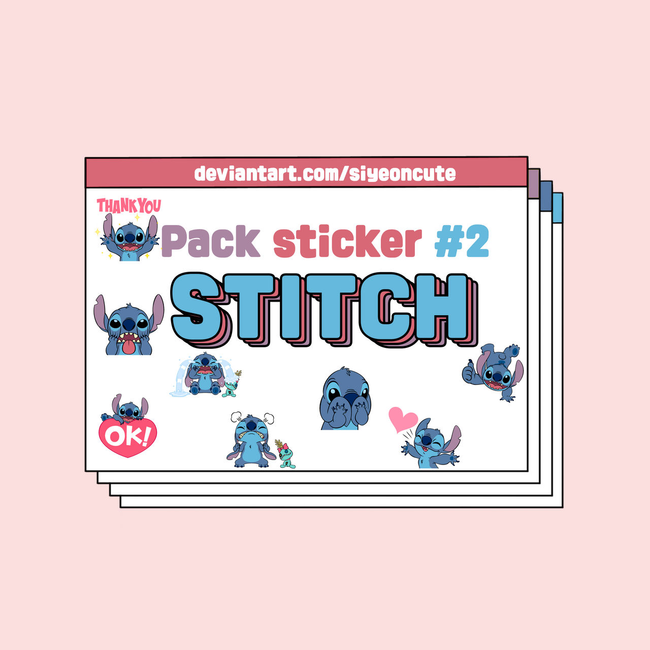 PACK STICKER #2 BY YEONIE // 10+ STITCH STICKERS by SiYeoncute on ...