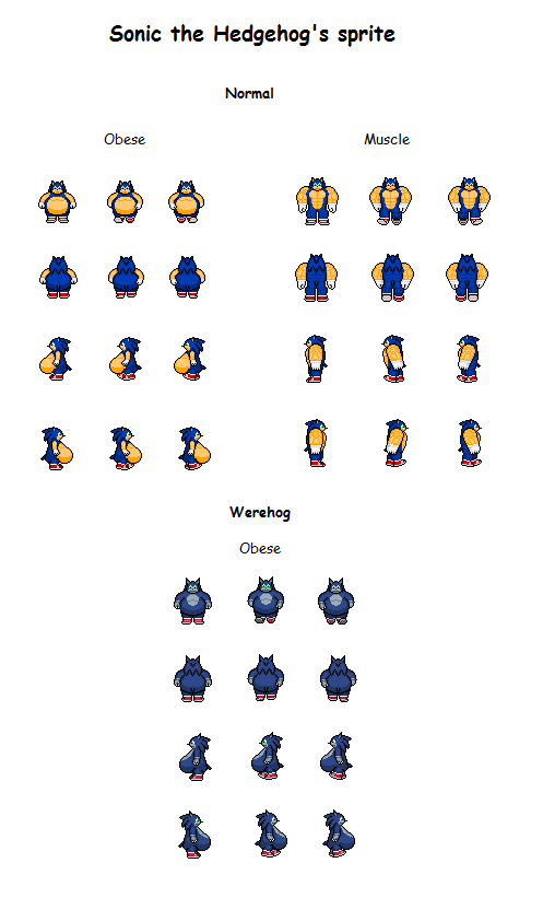 Modern Sonic Sprite Sheet by RedactedAccount on DeviantArt