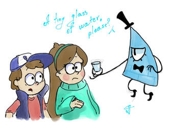 A tiny glass of water (Gravity Falls x MLP)