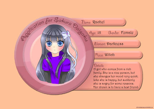 Application for SakuraDaigaku: Rachel