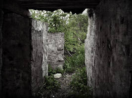 Entrance to an old abandoned bunker