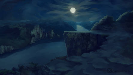 River Cliff: Night