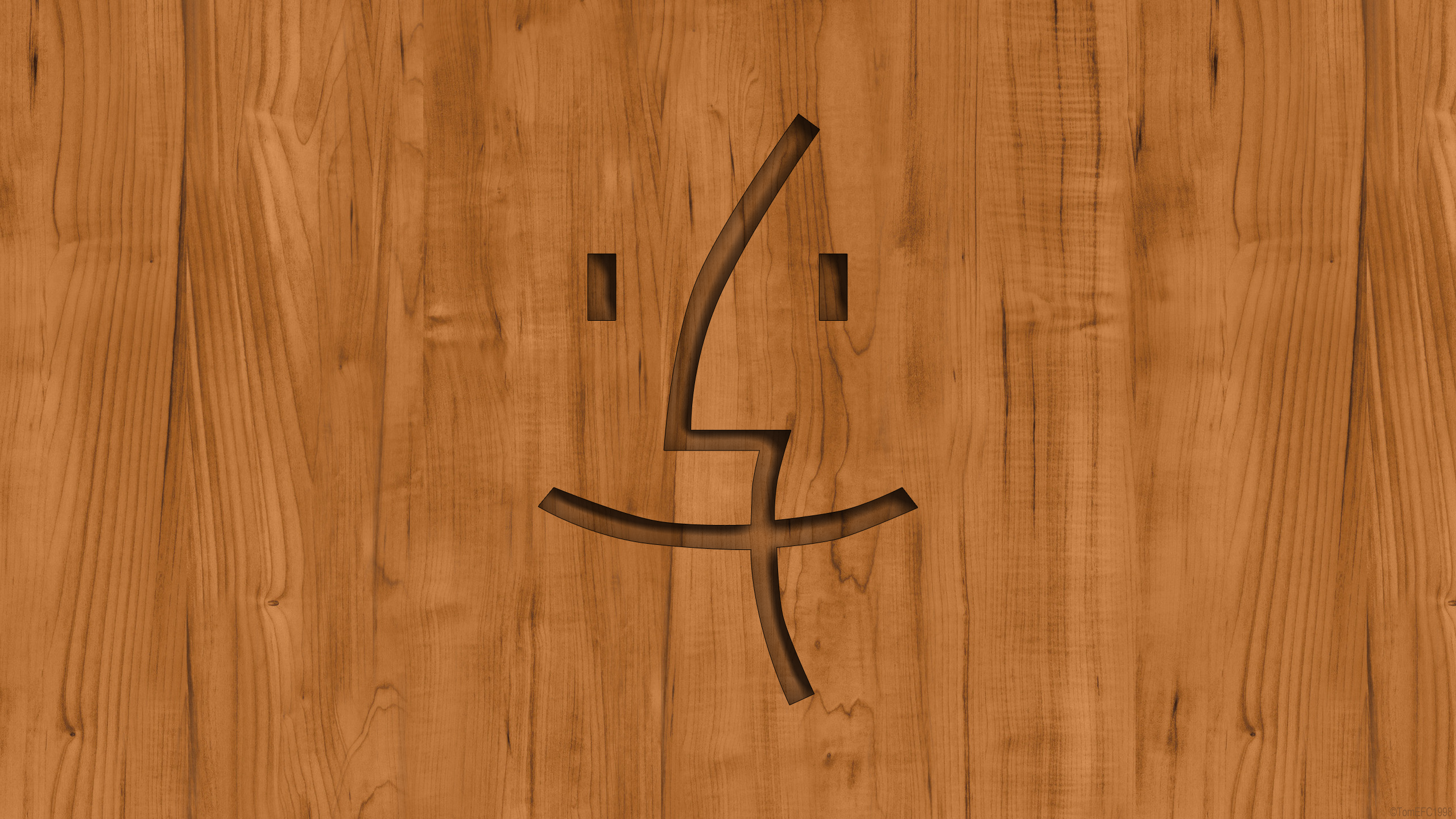 Apple Face iFile Logo Wood Wallpaper by TomEFC98 on DeviantArt