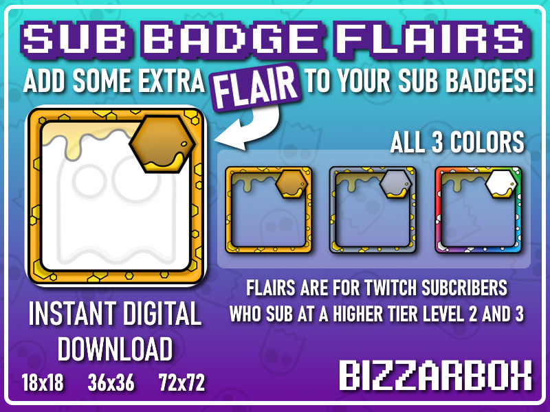 Cloud Twitch Sub Badge Flair | Twitch Sub Badges | Bit Badges | Twitch  Badge Flair