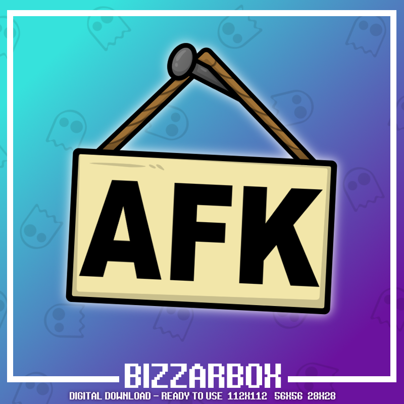 Twitch Emote: AFK Sign by BizzarBox on DeviantArt