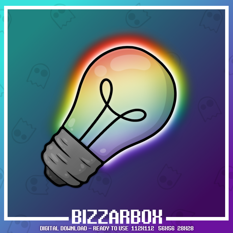 Light Bulb Gd Deviantart Twitch Emote: Rainbow Light Bulb RGB by BizzarBox on DeviantArt