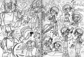 Adult Manny and Frida Doodles