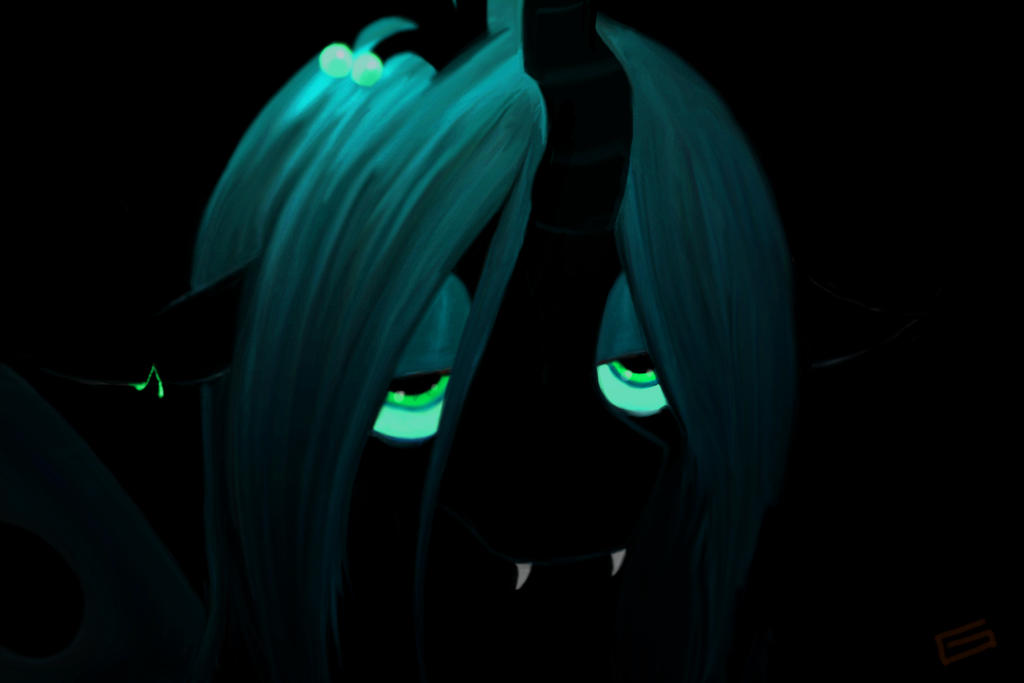 Chrysalis, alone after her fall.