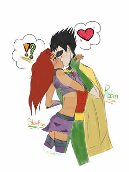 Robin x Starfire - Teen Titans