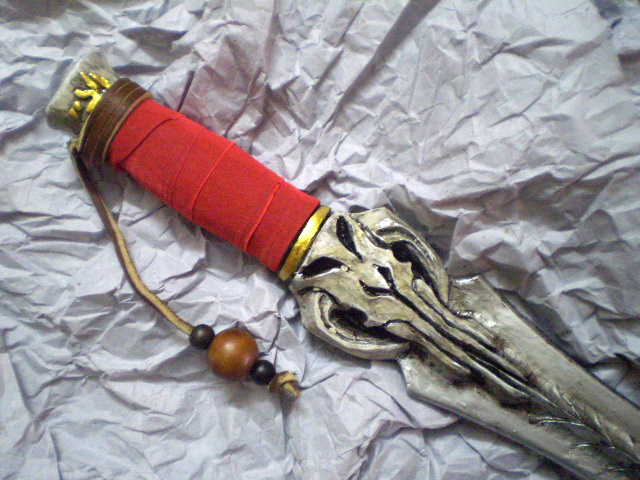 Custom Mando dagger closeup