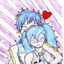 kaito and miku hug colored