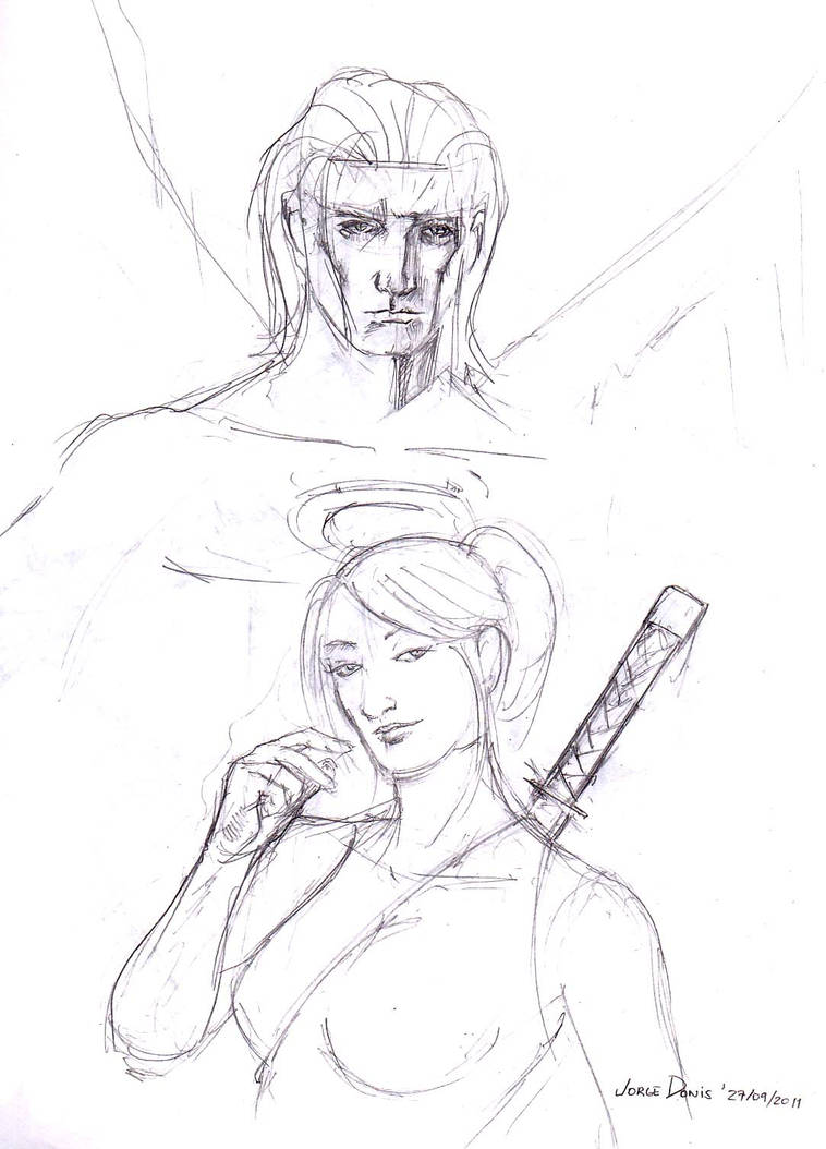 Angel and Psylocke - 270911 by jorgedonis