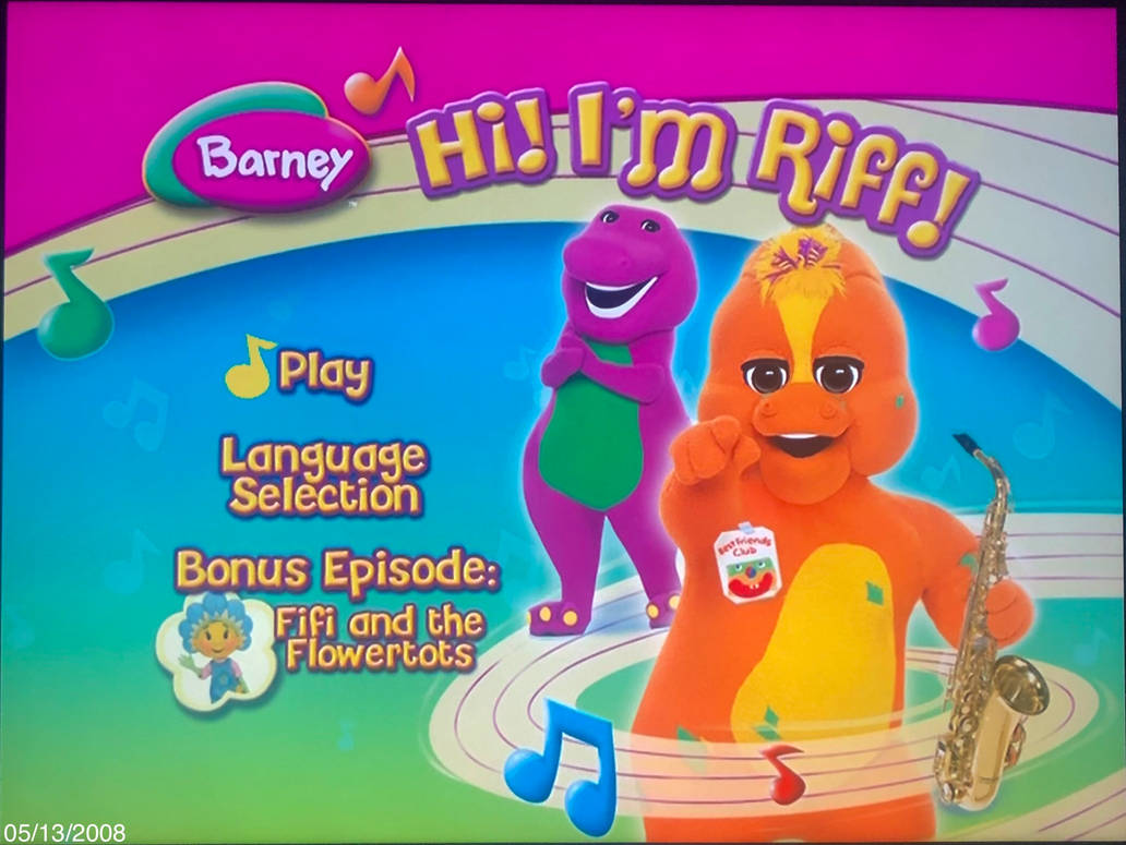 Barney: Hi I'm Riff! 2008 DVD Menu #1 by brianmatthew46 on DeviantArt