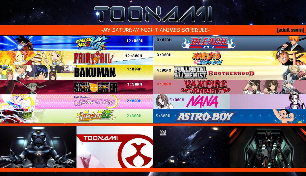 My Dream Toonami FanSunday Animes Schedule Meme! by